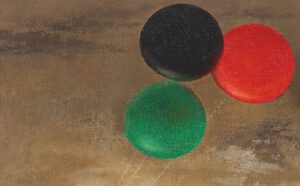 Pan-African colored balloons from art by Cliff Joseph.