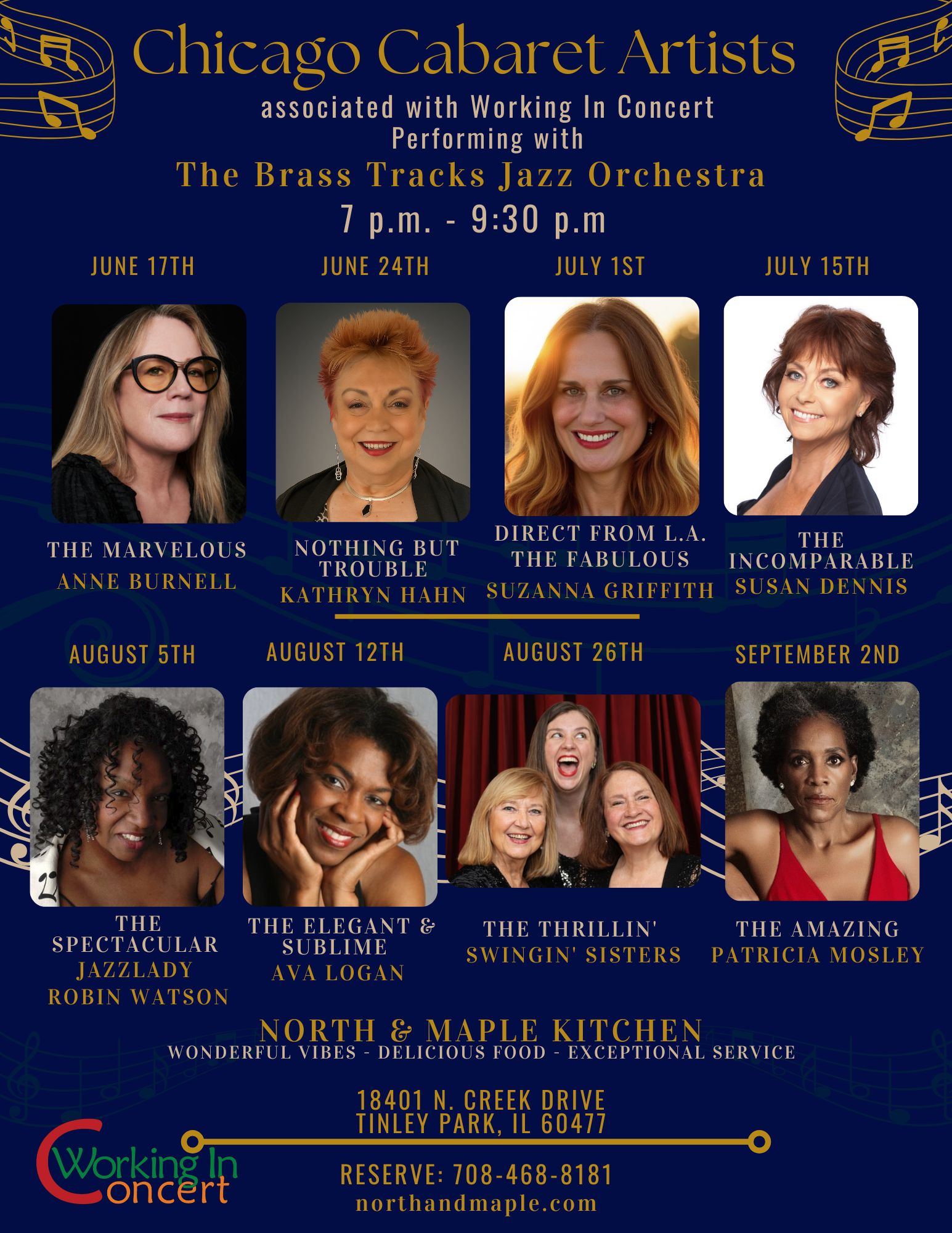 Chicago Cabaret Artists with The Brass Tracks Jazz Orchestra