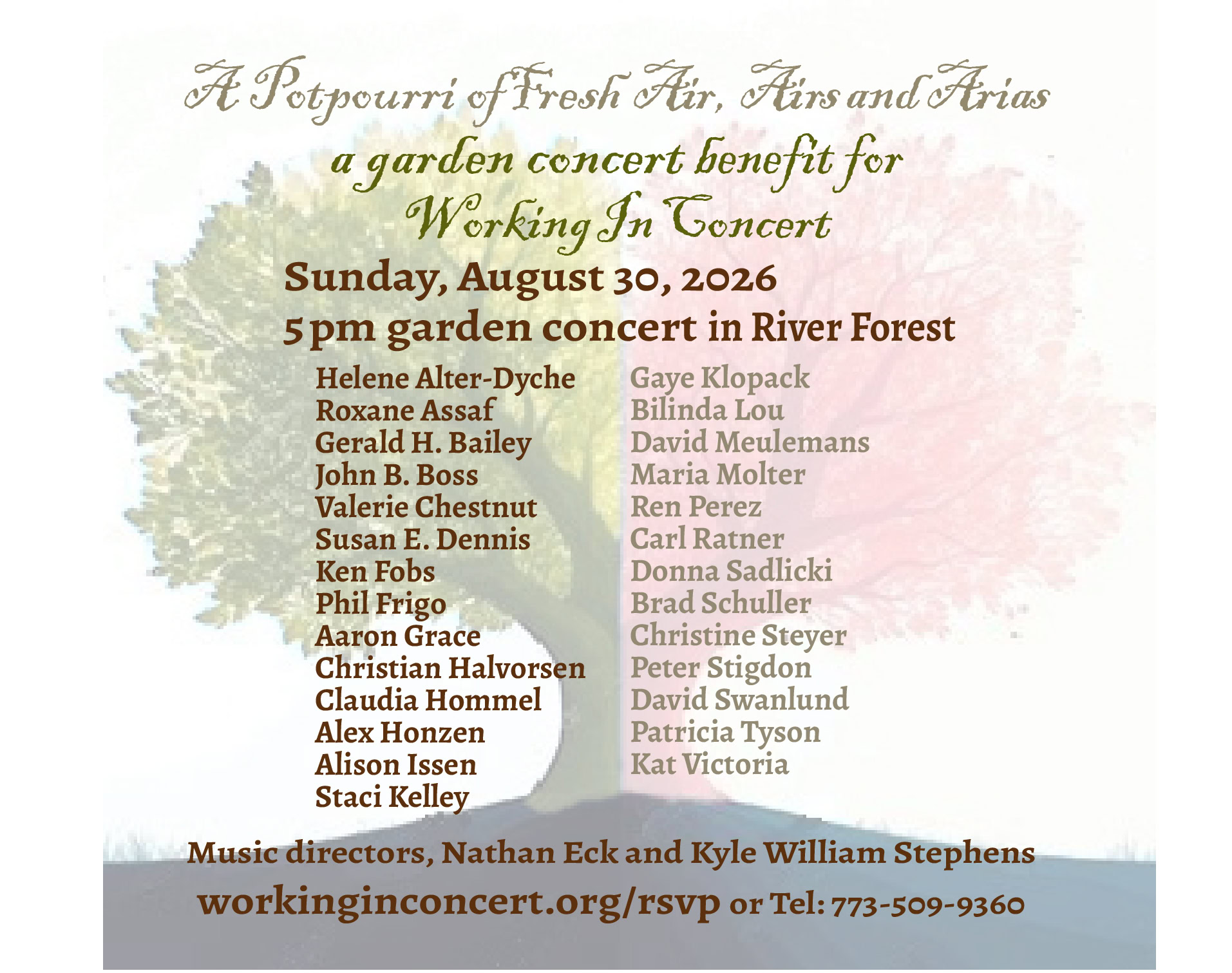 Garden Concert "Fresh Air, Airs & Arias"