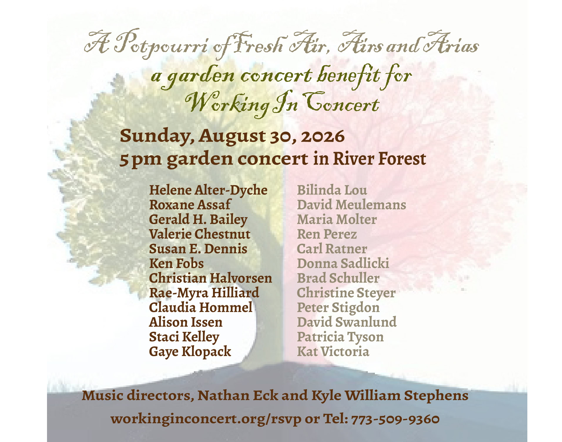 Garden Concert "Fresh Air, Airs & Arias"
