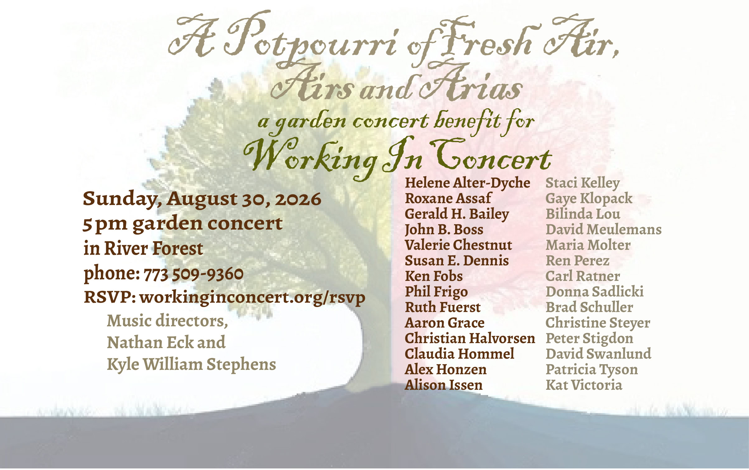 Garden Concert "Fresh Air, Airs & Arias"