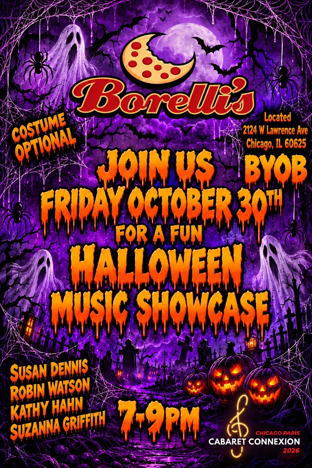 Halloween Music Showcase with artists from the Cabaret Connexion